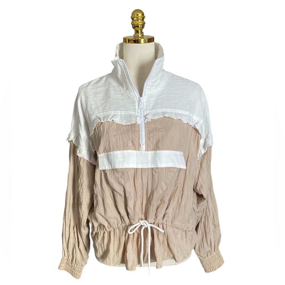 Free People Movement Let's Go Out Crinkled Outdoors Sporty Pullover Jacket S View 4